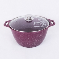 Кастрюля 4,0 л.  кмф 42а фист.мрам./г.Кукмор/